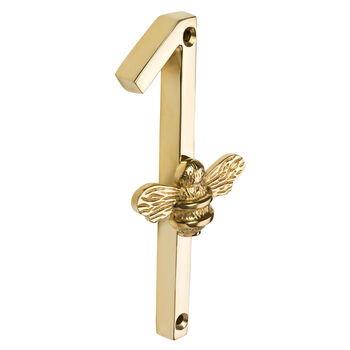 House Numbers With Bee In Brass Finish, 2 of 11