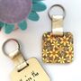 Personalised March Birth Flower Keyring, thumbnail 1 of 3