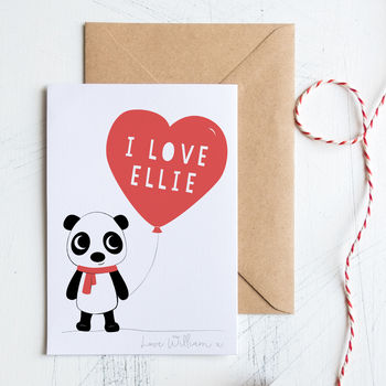 Personalised Panda Love Card, 3 of 4