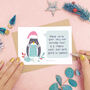 Personalised Penguin Christmas Scratch Card, thumbnail 2 of 12