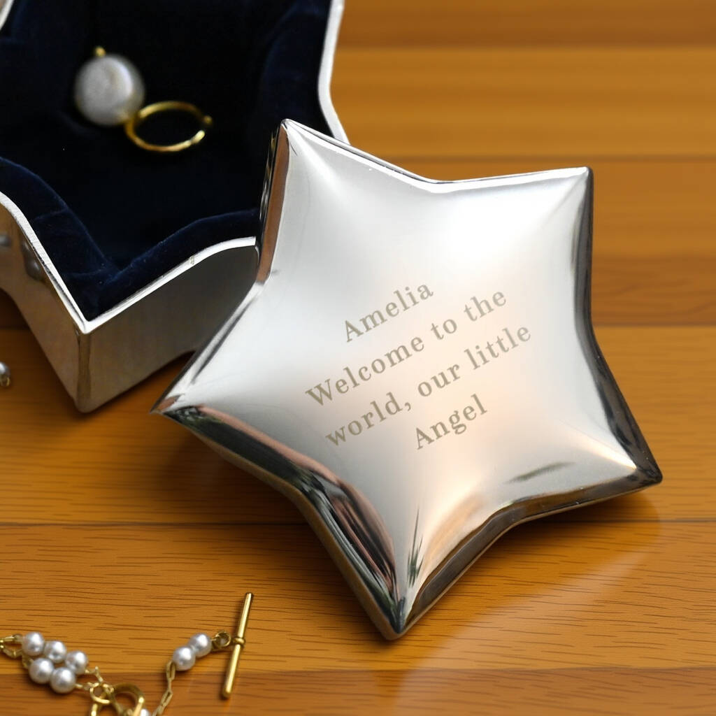 Personalised Engraved Star Trinket Box, 1 of 4