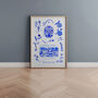 Scenes Of Granada, Spain Blue Tile Inspired Travel Print, thumbnail 2 of 12