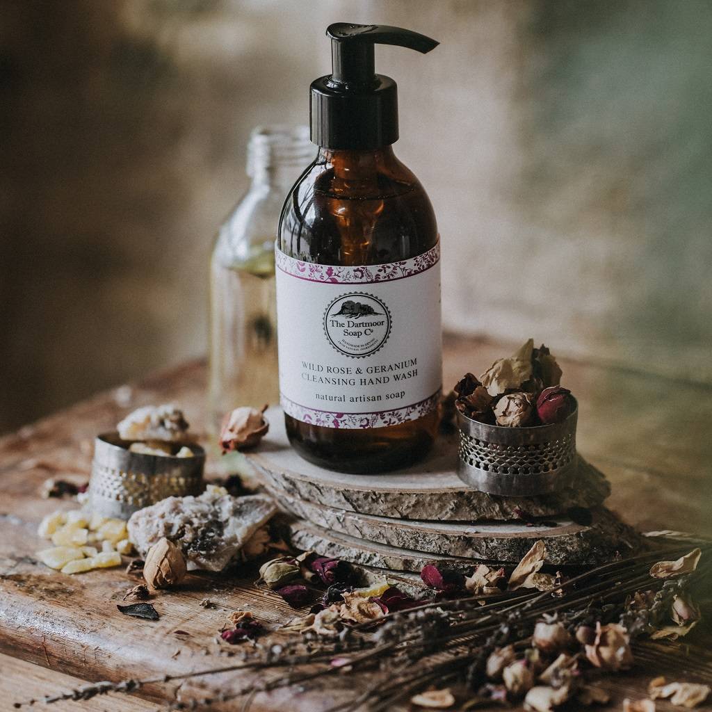 Wild Rose And Geranium Soothing Hand Wash, 1 of 2