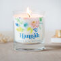 Floral 40th Birthday Personalised Candle, thumbnail 3 of 4