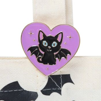 Cat Print Halloween Tote Bag, 2 of 4