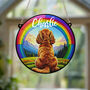 Cocker Spaniel Rainbow Bridge Stained Glass Effect Suncatcher, thumbnail 1 of 7