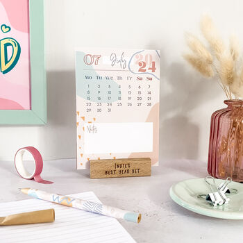 Personalised Desk Calendar | Custom Start Month, 5 of 6