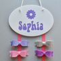 Personalised Hair Bow Hanger Hippie Daisy, thumbnail 7 of 11