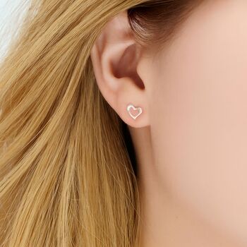 40th Birthday Still Shining Sterling Silver Heart Earrings, 4 of 9