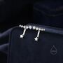 Cz Constellation Star Ear Jacket In Sterling Silver, thumbnail 2 of 10