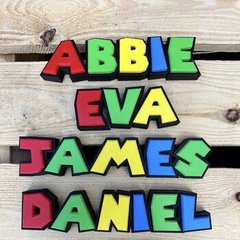 Personalised Super Brothers Style Namesign, 4 of 5