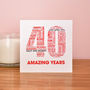 Personalised Ruby 40th Wedding Anniversary Card, thumbnail 4 of 4
