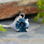9mm London Blue Topaz Necklace In Sterling Silver, thumbnail 1 of 5