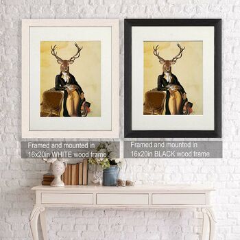 Deer Print, Deer And Chair Art, Framed Or Unframed, 6 of 9