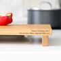 Personalised Solid Oak Raised Chopping Board, thumbnail 4 of 10