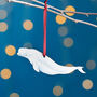 Beluga Whale Christmas Tree Decoration, thumbnail 1 of 4