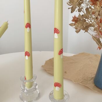 Hand Painted Mushroom Taper Candlestick, 3 of 4