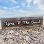 Gone To The Beach Reclaimed Wooden Swim Sign, thumbnail 1 of 7