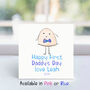 Happy First Daddy's Day Personalised Pink Or Blue Card, thumbnail 2 of 5