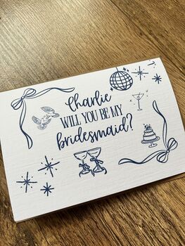 Will You Be My Bridesmaid Card, Maid Of Honour Proposal, 3 of 7