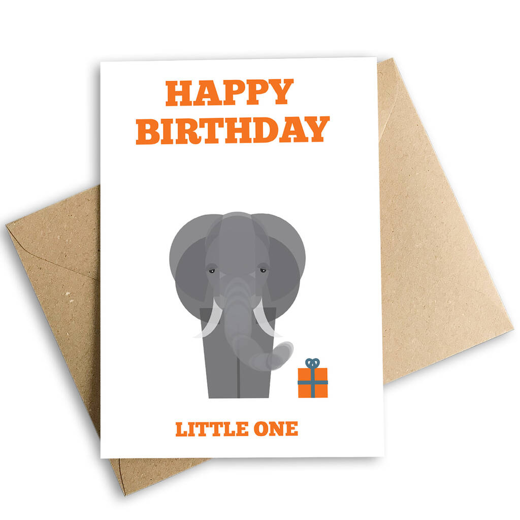 Happy Birthday Little One Card, Eco Friendly
