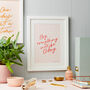 Personalised Everything Will Be Ok Art Print, thumbnail 5 of 5