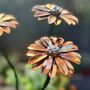 Set Of Three Mini Copper Daisy Garden Planter Stakes, thumbnail 6 of 9