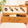 Personalised Couple's Name's Engaged Wine Bottle Gift Set, thumbnail 1 of 4