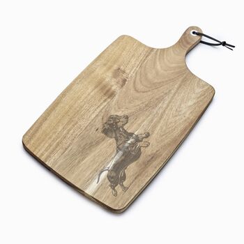 Personalised Dachshund Engraved Acacia Serving Board, 4 of 9