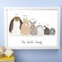 Personalised Rabbit Family Print, thumbnail 1 of 2