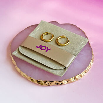 Plain Gold Plated Huggie Hoops, 4 of 4