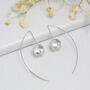 Silver Crocus Flower Long Wire Earrings, thumbnail 1 of 5