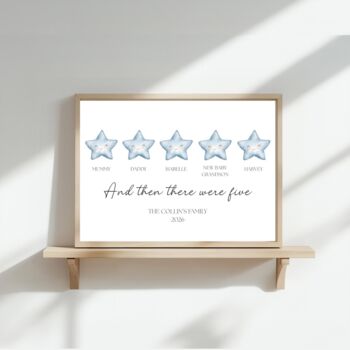Then There Were Three Print, Family Of Three New Baby Gift, 3 of 5
