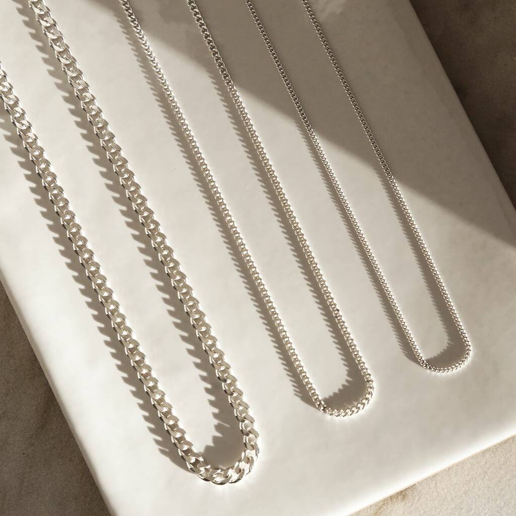 Sterling Silver Curb Chains, 1 of 12