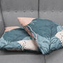 Abstract Cushion Cover With Blue Grey And Salmon Pink, thumbnail 4 of 7