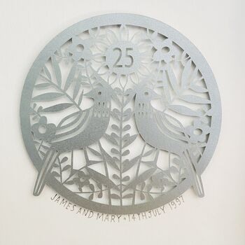 Personalised Silver Wedding Anniversary Gift, 6 of 11