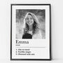Personalised Name Definition Print, Custom Photo Gift, thumbnail 1 of 6