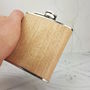 Pale Wooden Hip Flask With Personalised Lid, thumbnail 3 of 8