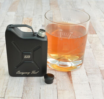 Personalised Petrol Can Black Hip Flask, 3 of 6