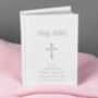Personalised Silver Leaf Cross Bible, thumbnail 2 of 6