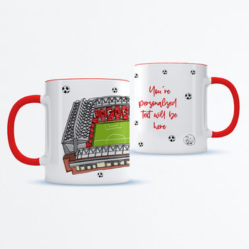 Personalised Liverpool Fc Mug, Anfield Stadium, 2 of 10