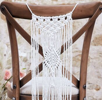 White Macrame Table Runner, 3 of 5