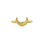 Gold Plated Engraved Stackable Selene Moon Ring, thumbnail 1 of 6