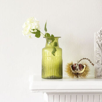 Verdant Green Recycled Glass Vase, 4 of 6
