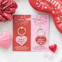 Pair Of Soul Sisters Love Heart Keyrings, thumbnail 1 of 2