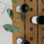 Solid Oak Wall Mounted Wine Rack Bespoke Sizes, thumbnail 1 of 11