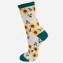 Women's Bamboo Sunflower Ankle Socks, thumbnail 2 of 2