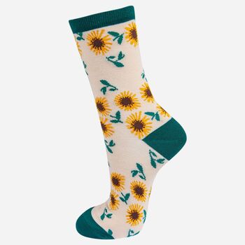 Women's Bamboo Sunflower Ankle Socks, 2 of 2