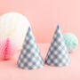 Pastel Gingham Party Hats, thumbnail 4 of 5