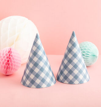 Pastel Gingham Party Hats, 4 of 5
